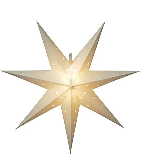 LED Weihnachtsstern Alice von Star Trading, 3D Stern für außen, Ø 60 cm, batteriebetrieben - Schöner 3D LED Weihnachtsstern aus Kunststoff in Weiß, ideal für den Außenbereich dank IP44. Mit praktischer Zeitschaltuhr für 6 Stunden Licht. Perfekt für festliche Stimmung zur Weihnachtszeit.