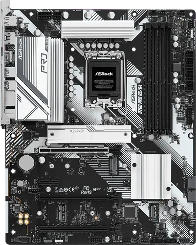ASRock B760 Pro RS D4 Mainboard - ATX Mainboard mit Intel B760 Chipsatz und 4x DDR4 Speicherunterstützung für leistungsstarke Gaming-Systeme