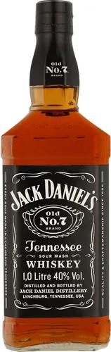 Jack Daniel's Old No. 7 Tennessee Whiskey 40% Vol. 1l - klassischer amerikanischer Whiskey, ideal für Cocktails oder puren Genuss