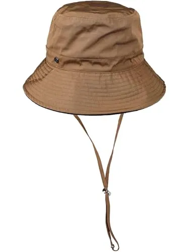 LOEVENICH Warmer Regen Bucket Hat | Wasserdicht und Stylisch - Der LOEVENICH Regen Bucket Hat aus wasserabweisendem Polyester schützt zuverlässig vor Nässe. Mit verstellbarem Kinnband für perfekten Sitz – ideal für Outdoor-Aktivitäten und modische Akzente an Regentagen.