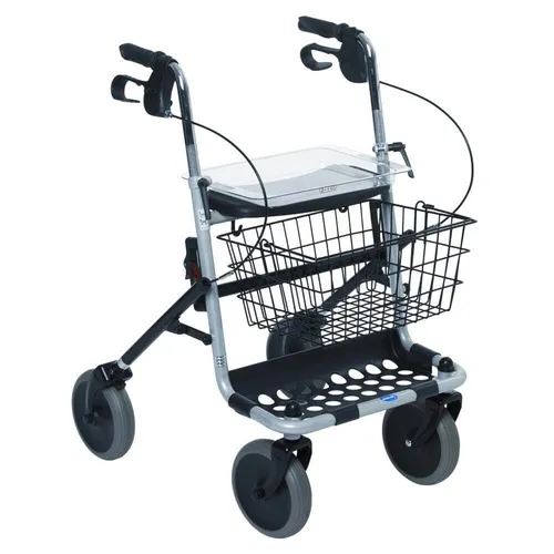 Invacare Banjo Standard P452E/3 Rollator - Robuster Rollator für Menschen bis 1,83 m, belastbar bis 130 kg, mit praktischen Extras wie Einkaufskorb und abwischbarer Ablage. Ideal für mehr Mobilität im Alltag.