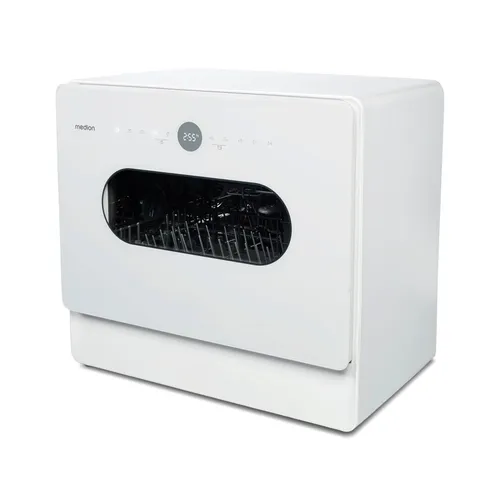 Medion® Tischgeschirrspüler MD37766 - Kompakter Geschirrspüler - Kompakter Geschirrspüler mit Energieeffizienzklasse F, ideal für kleine Küchen und Apartments. Perfekt für platzsparendes Geschirrspülen.