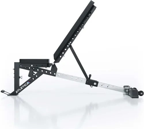 ATLETICA HyperBench | verstellbare Hantelbank | Schrägbank in Studio-Qualität | 3 mm Stahl | -15° bis 90° Verstellmechanismus mit Schienensystem