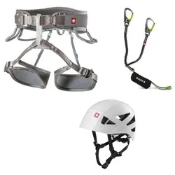 Ocun Via Ferrata Twist Captur Shard Klettersteigset XS-M - Kletterausrüstung für Sicherheit und Komfort: Inklusive leichtem Twist-Gurt, effektiven Captur-Falldämpfer und Shard-Helm für optimalen Schutz und Luftzirkulation.