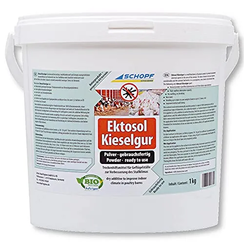 Schopf Ektosol Kieselgur 1 kg Pulver Stall Trockenmittel Geflügel
