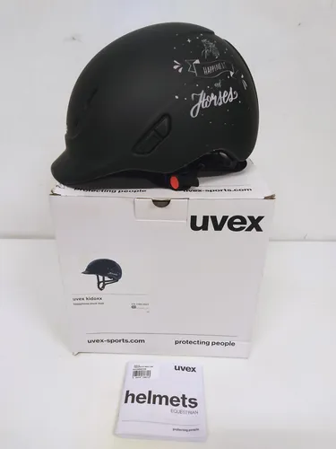 uvex kidoxx happyhorse Leichter Kinder Reithelm Größe 49-54 cm schwarz matt Neu.