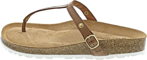 Summer Sandal Casual Cognac braun Gr. 37