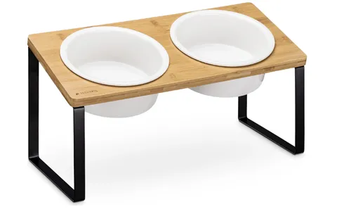 Fressnapf 2Xaus Keramik mit Metall Ständer - Katzennapf Hundenapf - Sonstige, elegantes Design mit stabilem Metallständer für sicheren Halt und stilvolle Fütterung Ihrer Haustiere.
