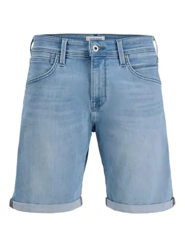 Jack & Jones JJIRICK JJFOX Shorts im Four-Pocket Style - Herren-Shorts in Blue Denim, modischer Four-Pocket Style mit elastischem Stretchmaterial für optimalen Tragekomfort.