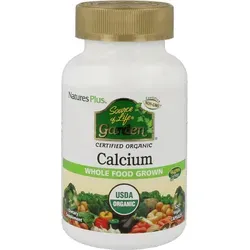 Natures Plus Source of Life Garden Calcium - 120 Kapseln - Nahrungsergänzung mit 250 mg Calcium und 25 mg Magnesium pro Kapsel. Vegan und aus Algen gewonnen, unterstützt es die Gesundheit von Knochen und Muskeln.