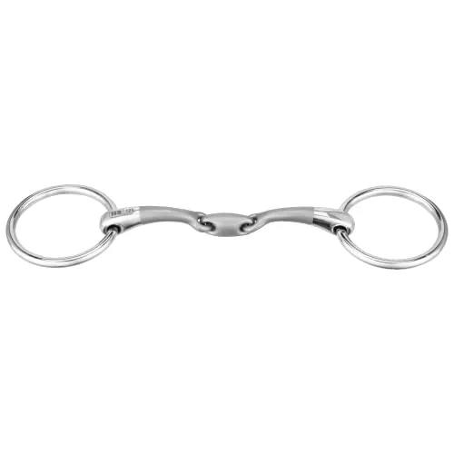 Sprenger SATINOX Unterlegtrense 12 mm doppelt gebrochen - Wassertrense mit ergonomischer Form für gleichmäßige Druckverteilung, anatomisch korrekt und präzise Einwirkung, aus rostfreiem Edelstahl für höchste Qualität.