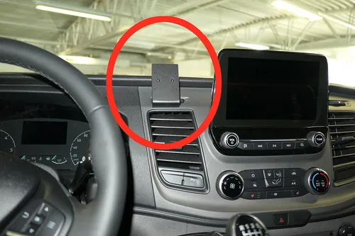 Brodit ProClip Fahrzeughalter 855499 | Made in Sweden - Kfz-Handyladestationen für Ford Tourneo Custom und Transit, einfache Montage ohne Bohren, immer freie Sicht auf das Smartphone