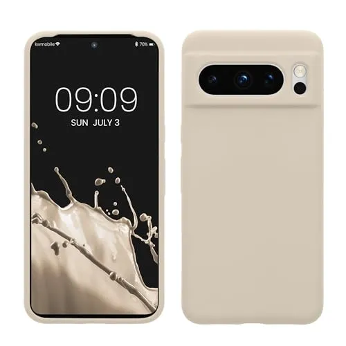 kwmobile Handyhülle für Google Pixel 8 Pro Hülle, für Pixel 8 Pro Case - Hülle Silikon - kabelloses Laden - Creme