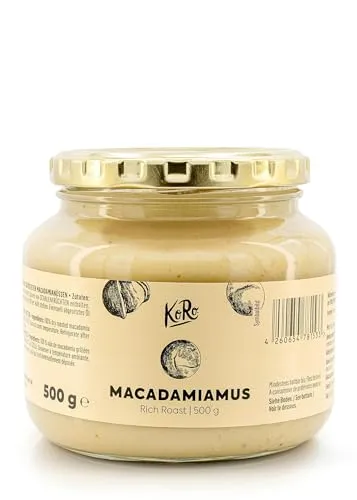 KoRo - Macadamiamus Rich Roast 500 g - 100% Macadamianüsse - Vegan - Als Snack oder Topping für Süßes