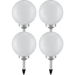4er Set LED Solarleuchte Kugelform - Außenleuchte für den Garten - Lampen - Robuste Solarleuchten mit IP44-Schutz, ideal für die stimmungsvolle Beleuchtung im Außenbereich und bis zu 8 Stunden Leuchtdauer.