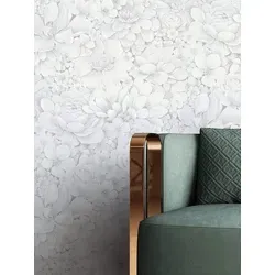 Newroom Vliestapete Lira White - Vintage Floral Tapete für Wohnzimmer und Schlafzimmer - Elegante Vliestapete in Lira White mit romantischen Blumenmotiven. Ideal für Wohnzimmer, Schlafzimmer oder Flur, dimensionsstabil und scheuerbeständig. Perfekt für einen modernen Wohnstil.