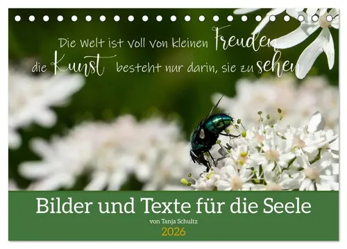Bilder und Texte für die Seele (Tischkalender 2026 DIN A5 quer), CALVENDO Monatskalender