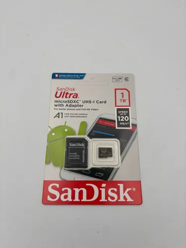 SanDisk Ultra Android microSDXC UHS-I Speicherkarte 1 TB + Adapter - 150 MB/s Übertragung, A1 Performance für flüssige Apps und Full HD-Videos