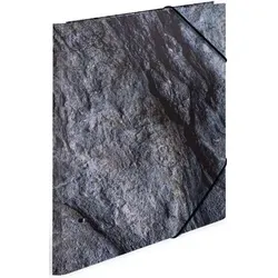 HERMA Sammelmappen A4 Natur Stein Set, 3 Stück, Kinder Eckspanner-Mappen aus Pappe mit haptischer Veredelung, Motiv, Gummizug, Innenklappen und Innendruck für Jungen und Mädchen