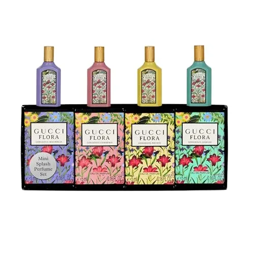 Gucci Flora Miniature Giftset 4x5ml - Edp Spray 20 ml - Damendüfte mit vier verführerischen Miniaturparfums, perfekt für unterwegs und ideal als Geschenk für Duftliebhaberinnen.