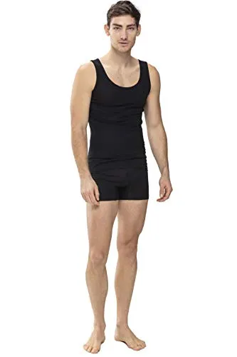 Mey Basics Serie Casual Cotton Herren Shirts 1/1 Arm 49100, Schwarz, 4