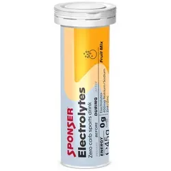 SPONSER® ELECTROLYTES, Fruit Mix - Zero-Carb Sportgetränk - Elektrolyte für Sportler, 9 kcal pro 750 ml, kalorienreduzierter Durstlöscher mit wichtigen Mineralstoffen für optimale Hydration während des Sports.
