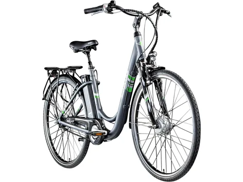 Zündapp Green 3.7 - 26 Zoll E-Cityfahrrad für Damen, leistungsstarkes Pedelec mit Aluminiumrahmen und 98% vormontiert