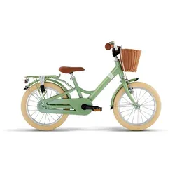 Puky Youke 16 Classic Alu - Kinderfahrrad in retro-green, robust und sicher für Kinder von 4 bis 5 Jahren