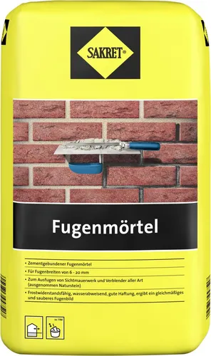 SAKRET Fugenmörtel 6 - 20 mm grau 10 kg - Fugenmörtel für präzise Fugenbreiten von 6 bis 20 mm, ideal für Fliesenverlegungen und sorgt für langlebige und stabile Fugen.