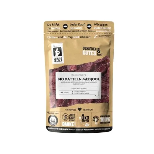 Bremer Gewürzhandel BIO Medjool Datteln, getrocknet, ganz, Trockenfrüchte ohne Zuckerzusatz & ungeschwefelt, 250g