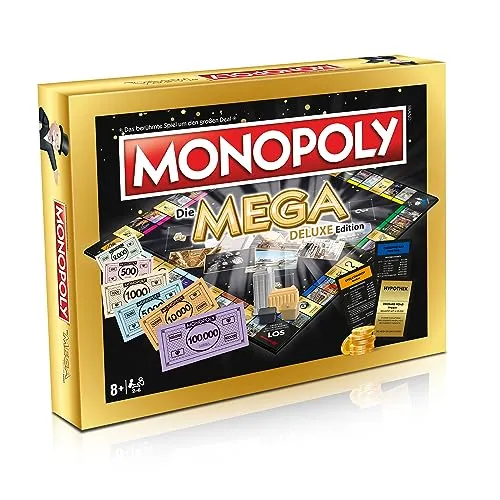 Winning Moves Monopoly - Mega Deluxe Edition, Luxus Brettspiel für ab 8 bis 99 Jahre, ideal für spannende Spielabende mit Familie und Freunden