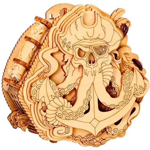 ESC WELT Blackbeard's Compass Puzzle Box - Escape Room in a Box - Gesellschaftsspiel für Kinder und Erwachsene, mit über 90 Minuten fesselndem Spielspaß und authentischem Design, inspiriert von Captain Blackbeard.