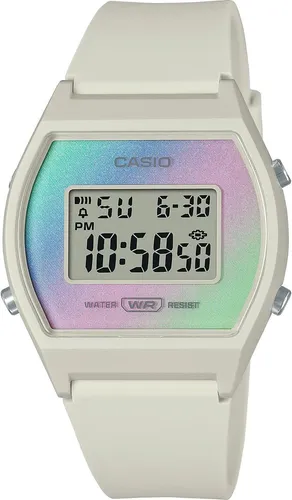 Casio Armbanduhr creme Digitaluhr LW-205H-8AEF - Creme/Bunt