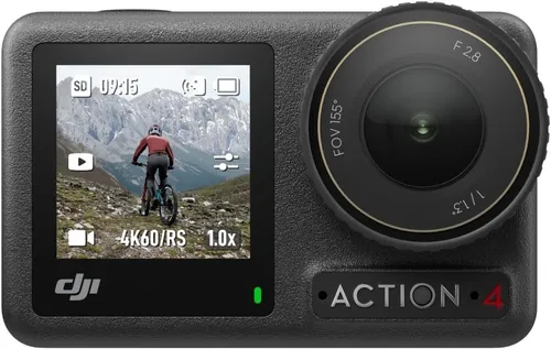 DJI Osmo Action 4 Standard-Combo - Wasserdichte 4K Action-Kamera mit 1,3-Zoll-Sensor, ideal für Low-Light-Aufnahmen und extreme Wetterbedingungen