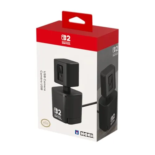 HORI USB Kamera für Nintendo Switch 2 - Gaming-Zubehör mit flexibler Halterung, ideal für Video-Chats und aufregende In-Game-Features – perfekt für Gaming-Momente mit Freunden!