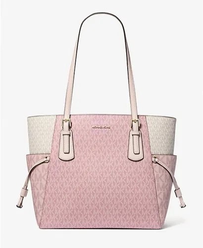 MICHAEL KORS Voyager LG EW Tote Tasche in Puder Rosa - Abteilung: Damen, Stil: Tragetasche, mit elegantem Design und hochwertiger Verarbeitung, ideal für Freizeit und Business, Maße: ca. 30-38x15x28 cm, praktische Doppelgriffe und Reißverschluss für sicheren Transport.