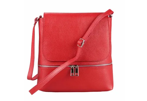 ITALYSHOP24 Schultertasche Made in Italy Damen Leder Messenger Brust Tasche Body Umhängetasche, PREMIUM QUALITÄT Echtleder Business Hobo Shopper CrossBody geräumig
