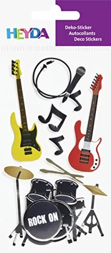Heyda 203780681 Stick-On's Mix, Motiv: Rock Band