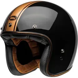 Bell Custom 500 Rally Jethelm, schwarz, Größe S - Motorradhelm mit 5 Schalengrößen für perfekte Passform und gepolstertem Kinnriemen für hohen Tragekomfort. Ideal für stilbewusste Biker.