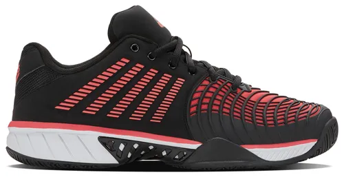 KSwiss Padelschuhe Express Light 3 schwarz/lavarot Herren 44 (10,5) - Leichte Padel-Schuhe für optimale Kontrolle und Komfort. DuraWrap-Flex sorgt für Flexibilität und Schutz. Gepolsterte Schaftzone und reaktive Einlegesohle bieten Stabilität. Fischgrät-Außensohle für besten Grip auf allen Belägen.