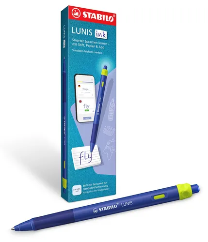 STABILO LUNIS Ink - smarter Kugelschreiber für Vokabeln - Innovativer Kugelschreiber mit Handschrifterkennung für ein modernes Sprachlernerlebnis. Ideal für Schüler ab 10 Jahren, unterstützt das Lernen durch digitale Integration.