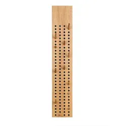 We Do Wood Scoreboard Vertical 100 cm - Eichenfurnier - Wandgarderobe aus FSC-zertifiziertem Eichenfurnier, 100 x 18 cm, mit edlen Vollholz-Pins für stilvolle Aufbewahrung.
