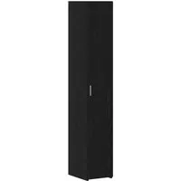 vidaXL Hochboard Schwarz Eichen-Optik 30 x 42.5 x 185 cm - Kommode im rustikalen Stil, bietet viel Stauraum und eine strukturierte Oberfläche für eine ansprechende Optik. Ideal für Esszimmer und vielseitig einsetzbar.