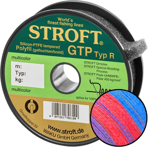 STROFT GTP Typ R Geflochtene Angelschnur 300m multicolor R06-0,130mm-4kg