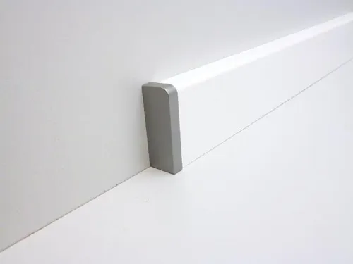 B.S. Bauprogramm Endstück für Sockelleiste 18 x 50 mm silber links