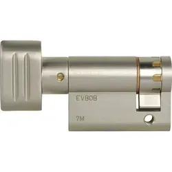 WINKHAUS Knaufhalbzylinder MS00/Z1 - 35 mm - Schließtechnik für Feuerschutztüren, mit achtfach verstellbarer Sperrnase aus hochwertigem Messing, ideal für erhöhte Sicherheit.