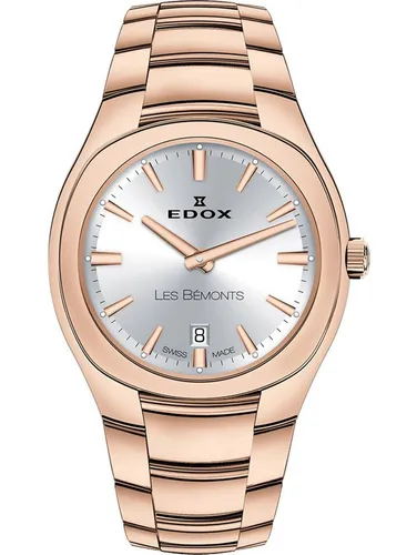 Edox 57004-37R-AIR Les Bemonts Damenuhr - Elegante 30mm Quarzuhr mit 3ATM Wasserdichtigkeit, Roségold-Design und Saphirglas - ideal für stilbewusste Frauen.