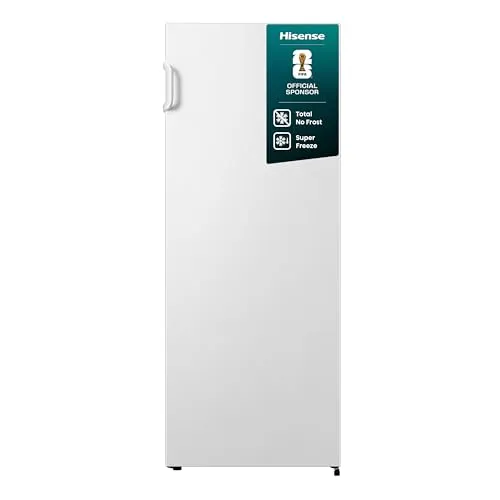 Hisense FV191N4AW2 Gefrierschrank - Kühlschrank mit TotalNoFrost und SuperFreeze, bietet 147 l Gefrierkapazität und BigBox für große Lebensmittel, leise mit 41 dB.
