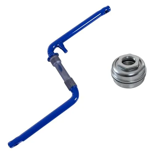 deTOX Fahrradkurbel Kurbel 152mm einteilig Fauber USBB Lager 16 oder 18 Zoll BMX (blau, mit Tretlager)