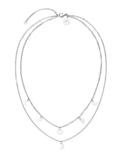 PURELEI Luna Kette - Silber - Elegante Kette mit Mond-Anhängern aus Edelstahl, verstellbar von 35 bis 40 cm, perfekt für einen stilvollen Look.